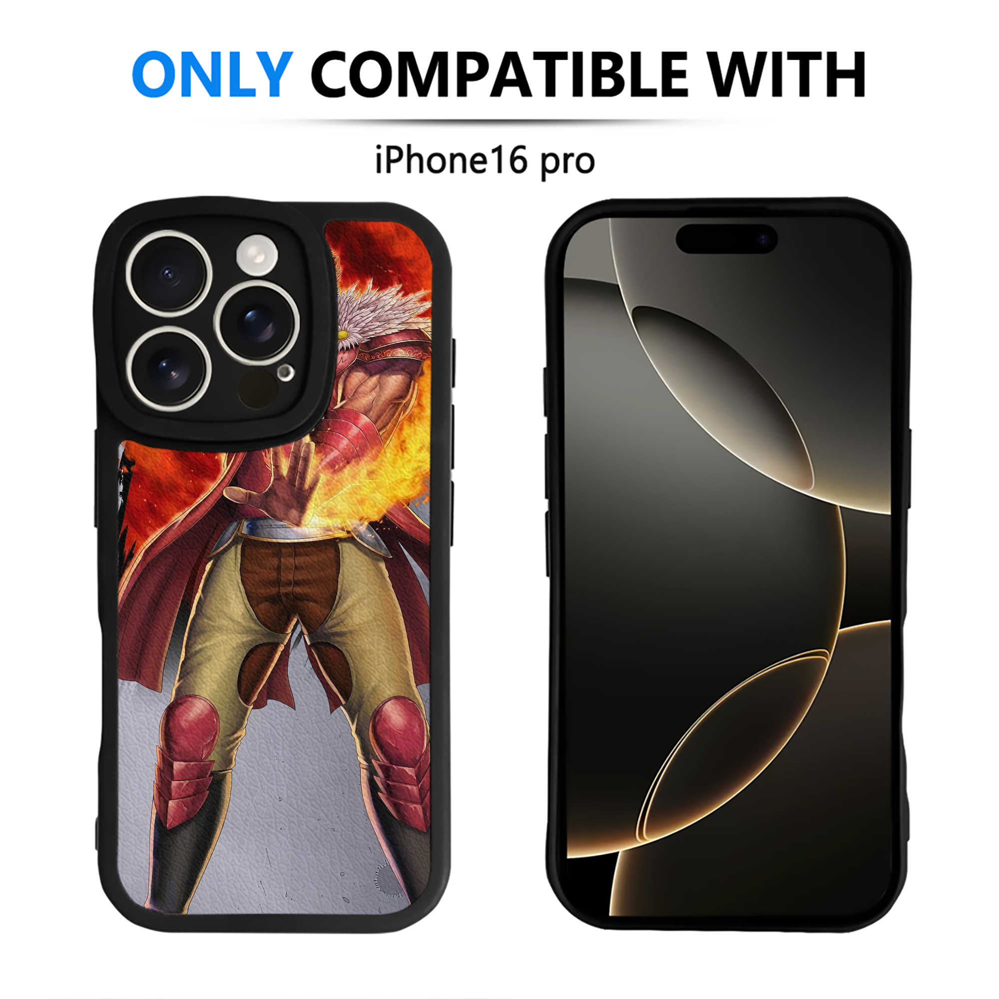 （画像用） 北斗の拳 Fist of the North Star 【iPhone 16シリーズ対応】シリコンスマホケース（レザー調） 材質：シリコン